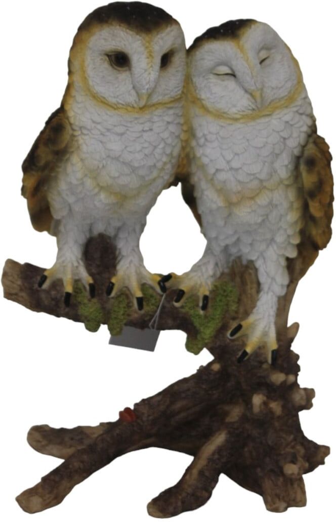 FD Figur Eulenpaar Polyresin 33 x 26 x 18 cm braun