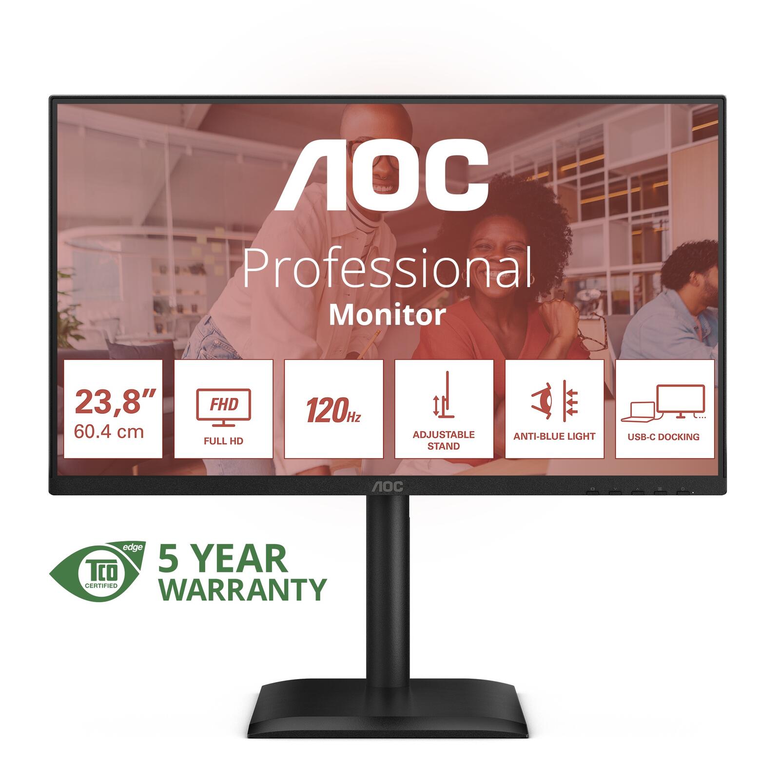 AOC 24E4CV LED-Monitor 61cm (23.8")
