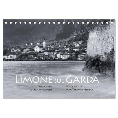 Limone sul Garda schwarzweiß (Tischkalender 2027 DIN A5 quer), CALVENDO Monatskalender