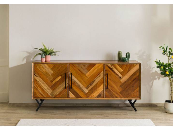 Sideboard Altholz 180x40x81 natur lackiert AVIGNON #135