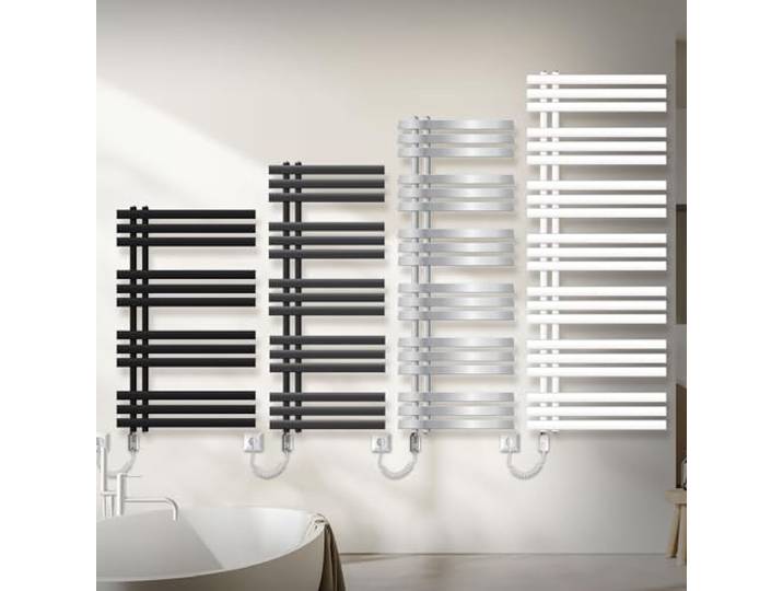 ECD Germany Strijkijzer EM design badkamerradiator elektrisch met verwarmingselement 900 B - 500 x 1200 mm - chroom - design radiatorpaneel handdoekverwarmer handdoekendroger