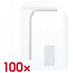 OTTO Office 100 Versandtaschen C5 mit Fenster weiß, 22.9x16.2 cm