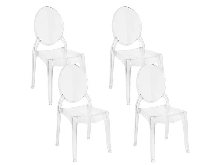 ESSZIMMERSTUHL 4er-Set Transparent Merton