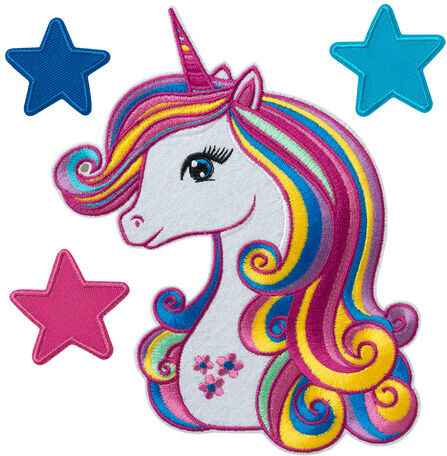 Mono-Quick Applikations-Set "Einhorn", Größe: 4–16,5 cm, Inhalt: 4 Stück