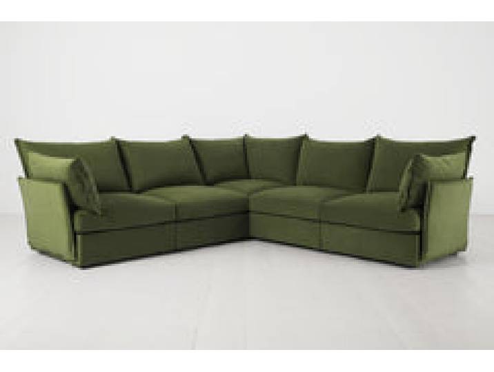 Ecksofa Model 06, Laubgrün