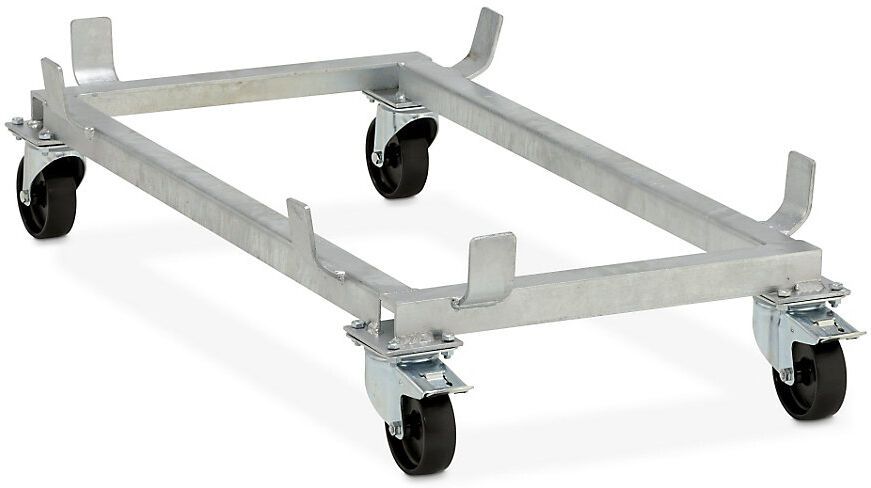 Fahrgestell für GfK-Rechteckbehälter, Polypropylen-Rollen, schwarz, für LxB 1170 x 690 mm, Rad-Ø 100 mm CEMO