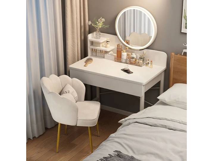 Commode chambre simple moderne petit appartement table de maquillage table de maquillage coiffeuse petite 2025 lumière luxe nouveau