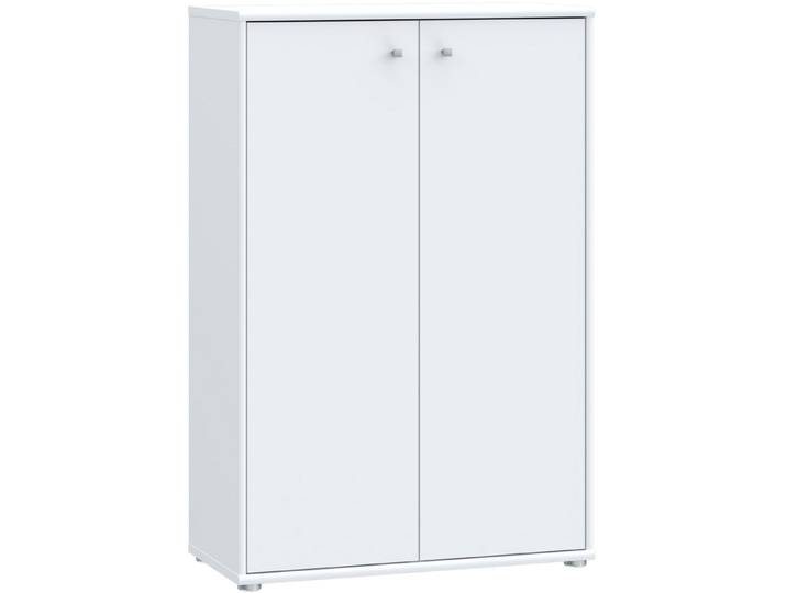 Kommode FORTE Tempra, Kommode, 2 Türen, viel Stauraum, Höhe 111,1 cm , weiss (weiß), B:73,7cm H:111,1cm T:34,8cm, Sideboards, Kommode