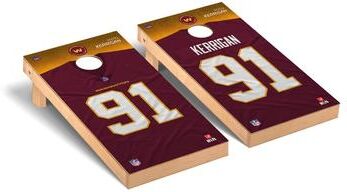 Skip's Garage The Washington Football Team NFL Cornhole Board Set - Ryan Kerrigan 91 NFLPA Version