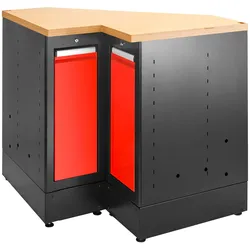 FACOM JLS3 Eckunterschrank Holzplatte rot