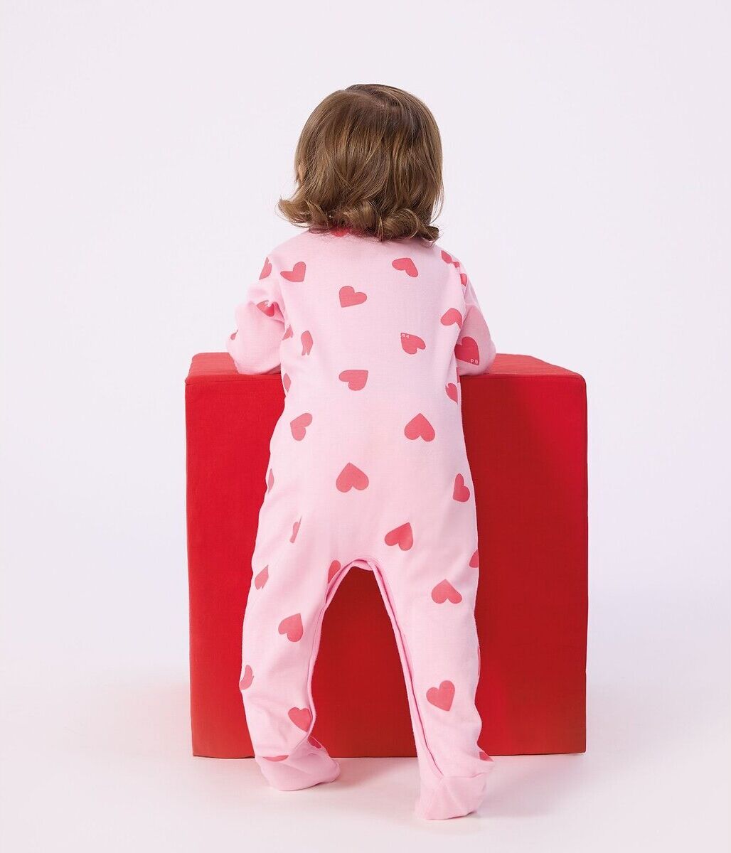 PETIT BATEAU Pyjama en coton, imprimé cœurs