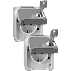 Merten, Steckdose, SCHUKO-Steckdose lichtgrau MEG2418-8029
