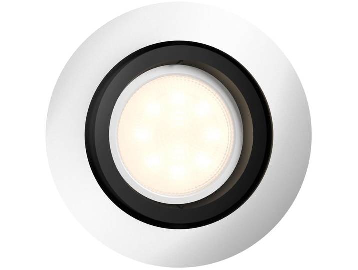 Spot Philips Hue Silber Kunststoff 250 lm Dimmbar B 9 cm - LED - Lichtfarbe: Warmweiss - Kaltes Tagesweiss - Spot- LED Energiesparlampe