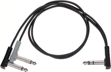 Rockboard Flat Patch Y-Splitter Cable 50 Schwarz