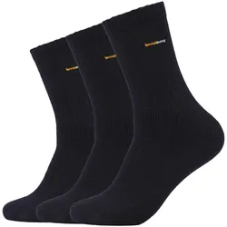 3er Pack camano Baumwoll Sportsocken mit Komfort-Bund 0005 - black 47-49