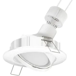 ledscom.de LED Decken-Einbaustrahler CIRC schwenkbar GU6,826W 630lm warmweiß