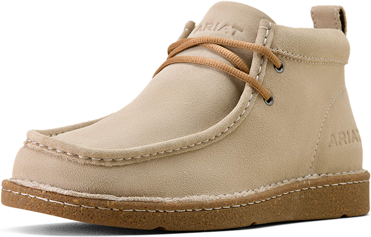Men's Clean Country Shoe in Natural Clay Suede, Size: 12 D / Medium by Ariat