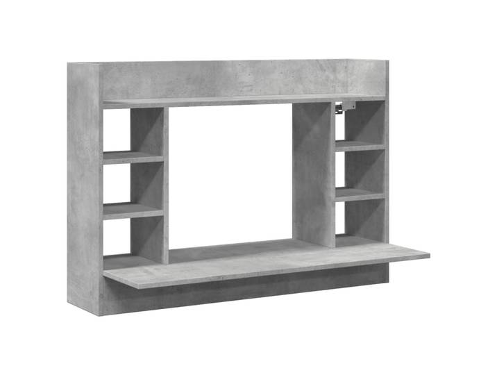 vidaXL Bureau mural gris béton 105x48x75 cm bois composite