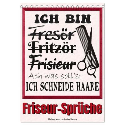Friseur-Sprüche (Tischkalender 2027 DIN A5 hoch), CALVENDO Monatskalender