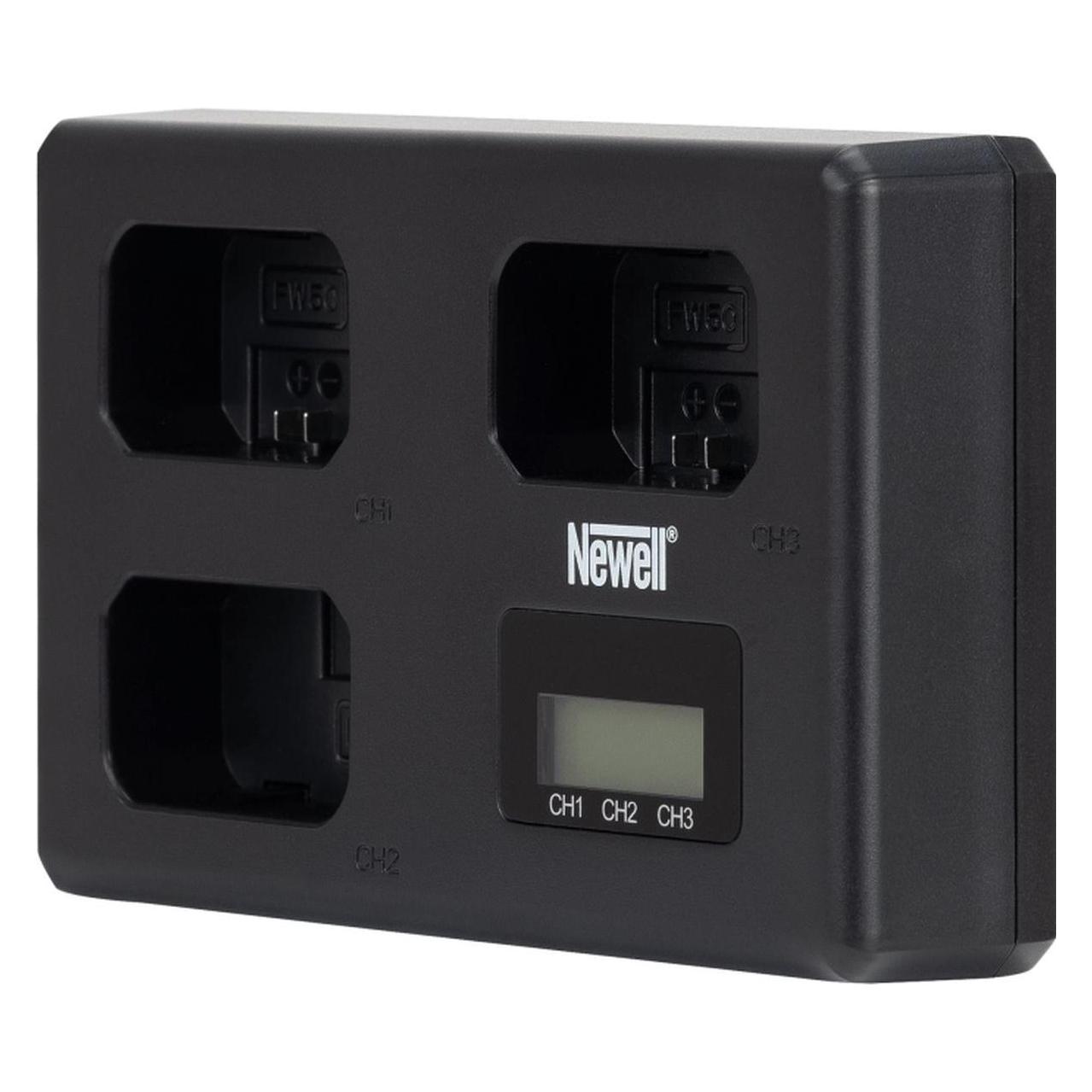 Newell Ładowarka trójkanałowa TT-USB-C do akumulatorów NP-FW50 do Sony (Kamera Akku Ladegerät) (NL4804)