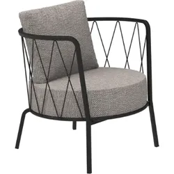 Daisy niedriger Lounge-Sessel schwarz, grau-weiß