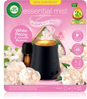 Air Wick Aroma Mist White Peony & Jasmine Blossom aroma difusor com recarga + pilhas 1 un.. Aroma Mist White Peony & Jasmine Blossom