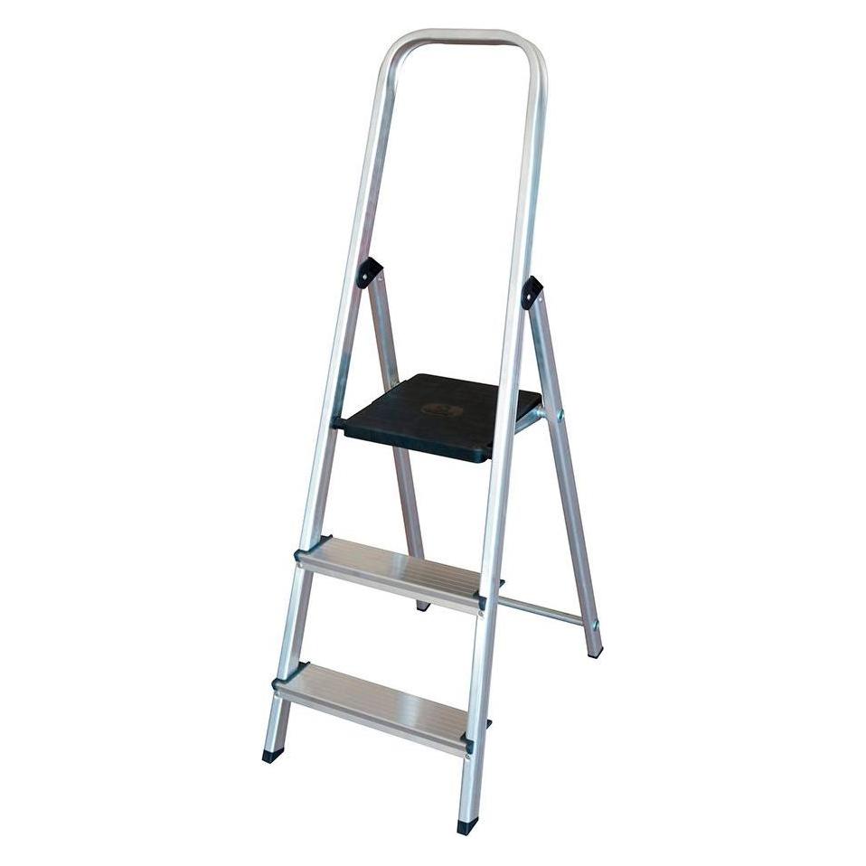 EDM Haushaltsleiter Aluminium 3 Sprossen (Stehleiter, 40 cm) (34789074)