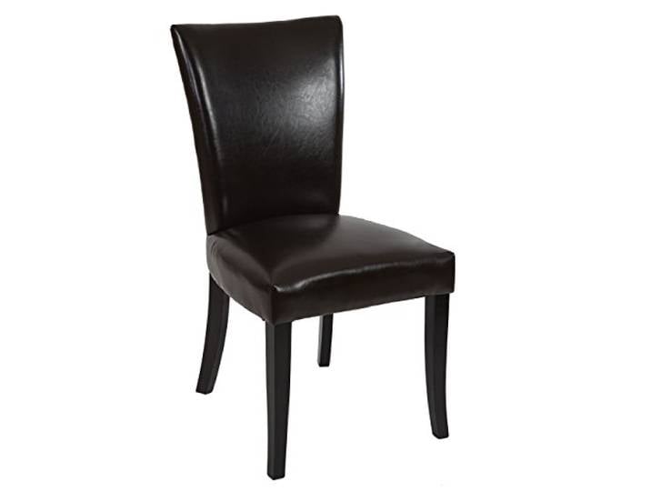 Mendler 6er-Set Stuhl Chesterfield - Kunstleder, braun, dunkle Beine Esszimmerstuhl, Küchenstuhl, Nieten, FSC®-Zertifiziert