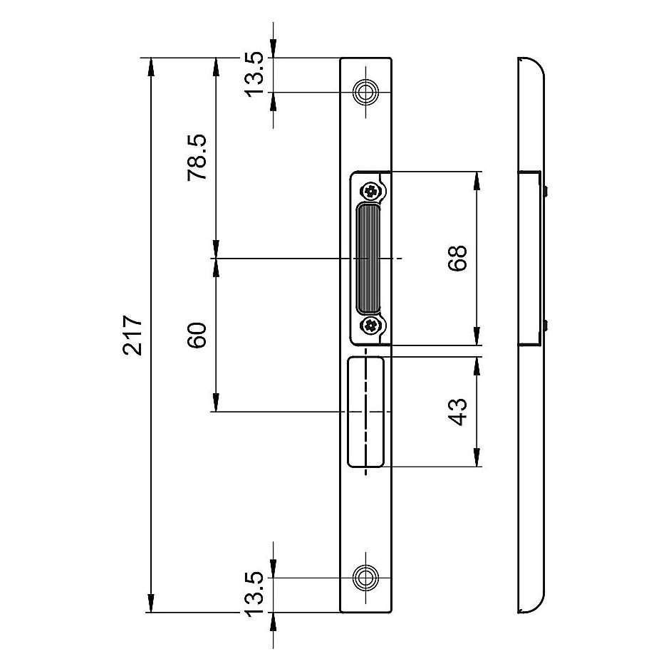 MSL Profil-Einfrässchliessblech-Set ProfiFlex BV-24421 (Schliessblech) (14471239)