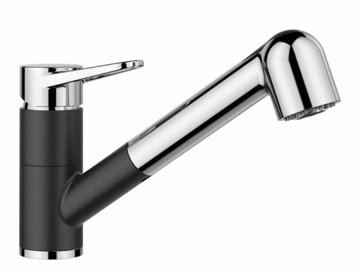 Blanco Küchenarmatur BLANCOWEGA-S II SILGRANIT-Look zweifarbig silgranit schwarz/chrom