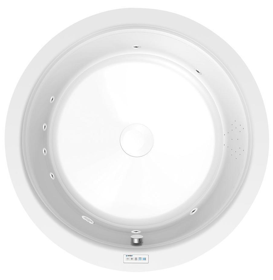 Polysan OBLO Whirlpool-Badewanne, 165x48cm, Highline Hydro, Chrom