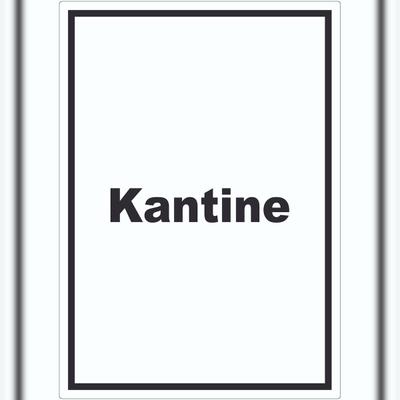 HB-Druck Kantine Aufkleber mit Text essen und trinken hochkant A8 (52x74mm)