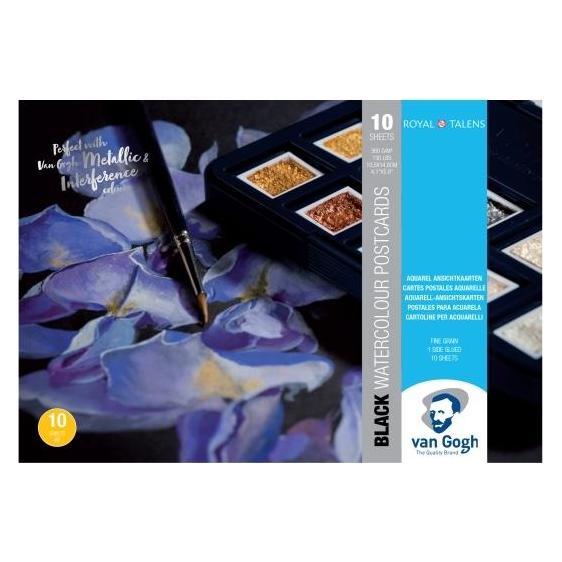 Van Gogh Talens Watercolour postcards black | 10.5 x 14.8 cm (A6), 360 g, 10 sheets (ROY-94170013)
