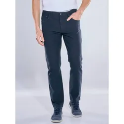 engbers Herren Hose aus Leinenmischung Blau regular uni - 25
