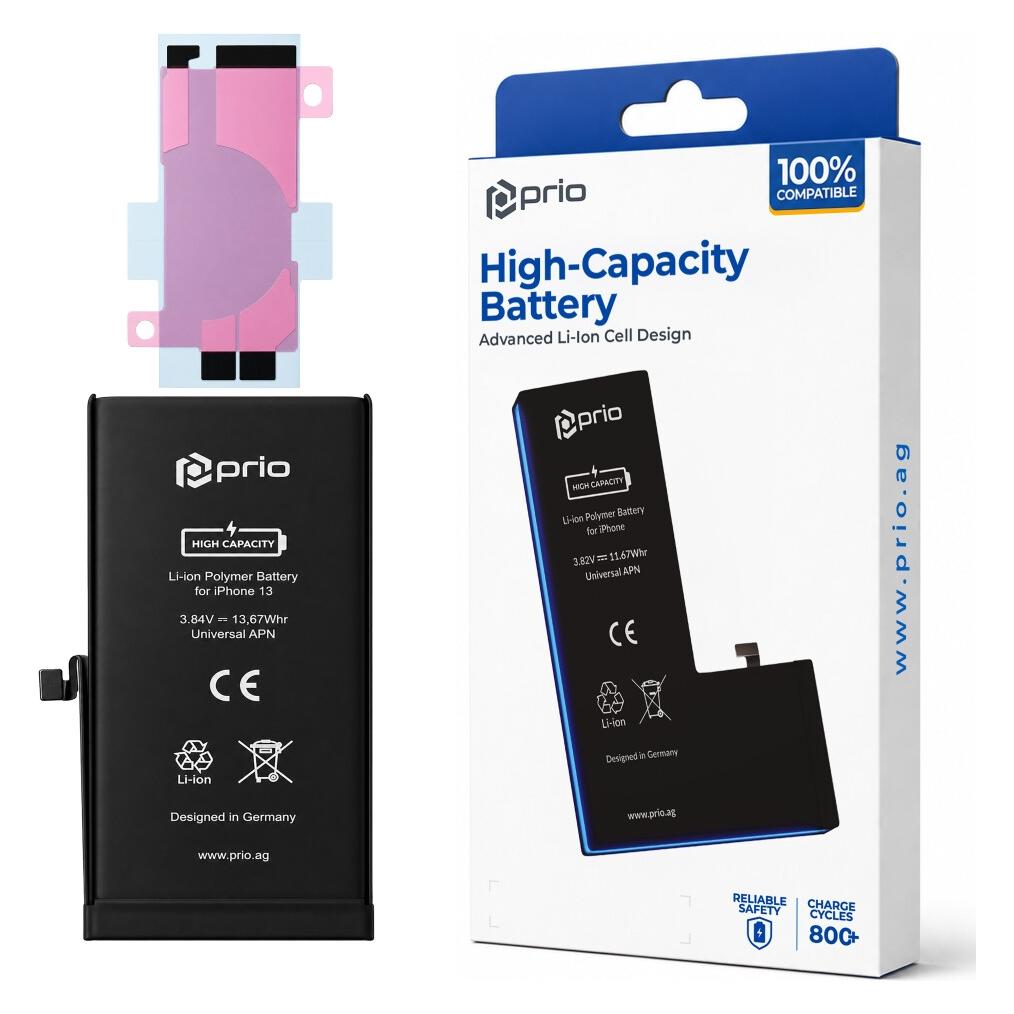 prio Hochleistungsakku für iPhone 13 (3560 mAh) - Universal APN - (PBA-1511)