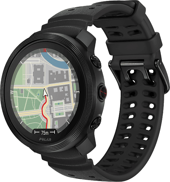 Reloj deportivo - Polar Vantage M3, 130 – 190 mm, 1.28", Autonomía de 7 días, Night Black