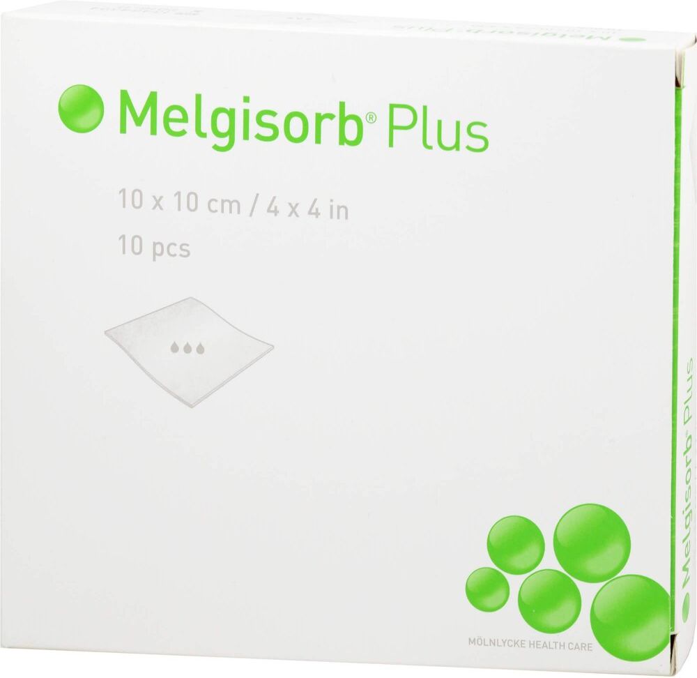 Melgisorb Plus Alginat Verband 10x10 cm steril 10stk