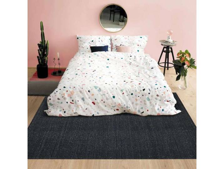 Tapis en laine et coton bleu gris 160x230