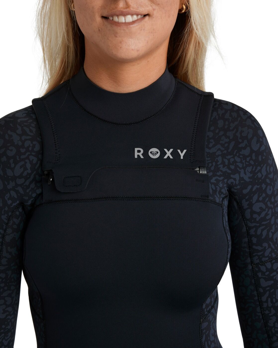 Neoprenanzug ROXY "4/3mm Swell Natural", Damen, Gr. L, animal print, Obermaterial:87% Microfaser, 13% Spandx;, Badeanzüge Neoprenanzug