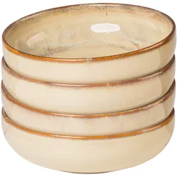 Gipfelstück Schüssel-Set, Steinzeug Nebelwald Beige