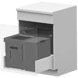 Peka Metall Abfall-Einsatzsystem Peka, Abfalleimer, Grau