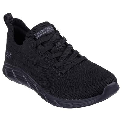 Sneaker SKECHERS "BOBS B FLEX LO-GRACEFUL STRIDE", Damen, Gr. 41, schwarz (schwarz, uni), Textil, Schuhe Sneaker, mit leichter EVA-Laufsohle