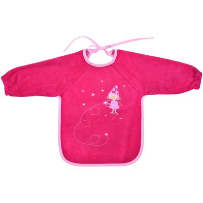 Lätzchen WÖRNER "Fee Sterne beere Ärmellätz beschichtet", Baby, pink (beere), Obermaterial: 100% Baumwolle, Lätzchen, mit Ärmeln, beschichtet, schützt vor durchnässen