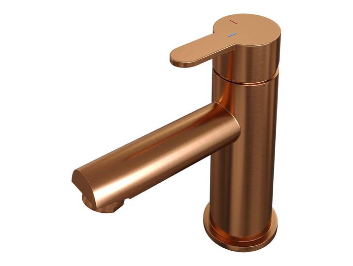 Brauer Copper Edition Lage Opbouw Wastafelmengkraan Model D Koper Geborsteld PVD