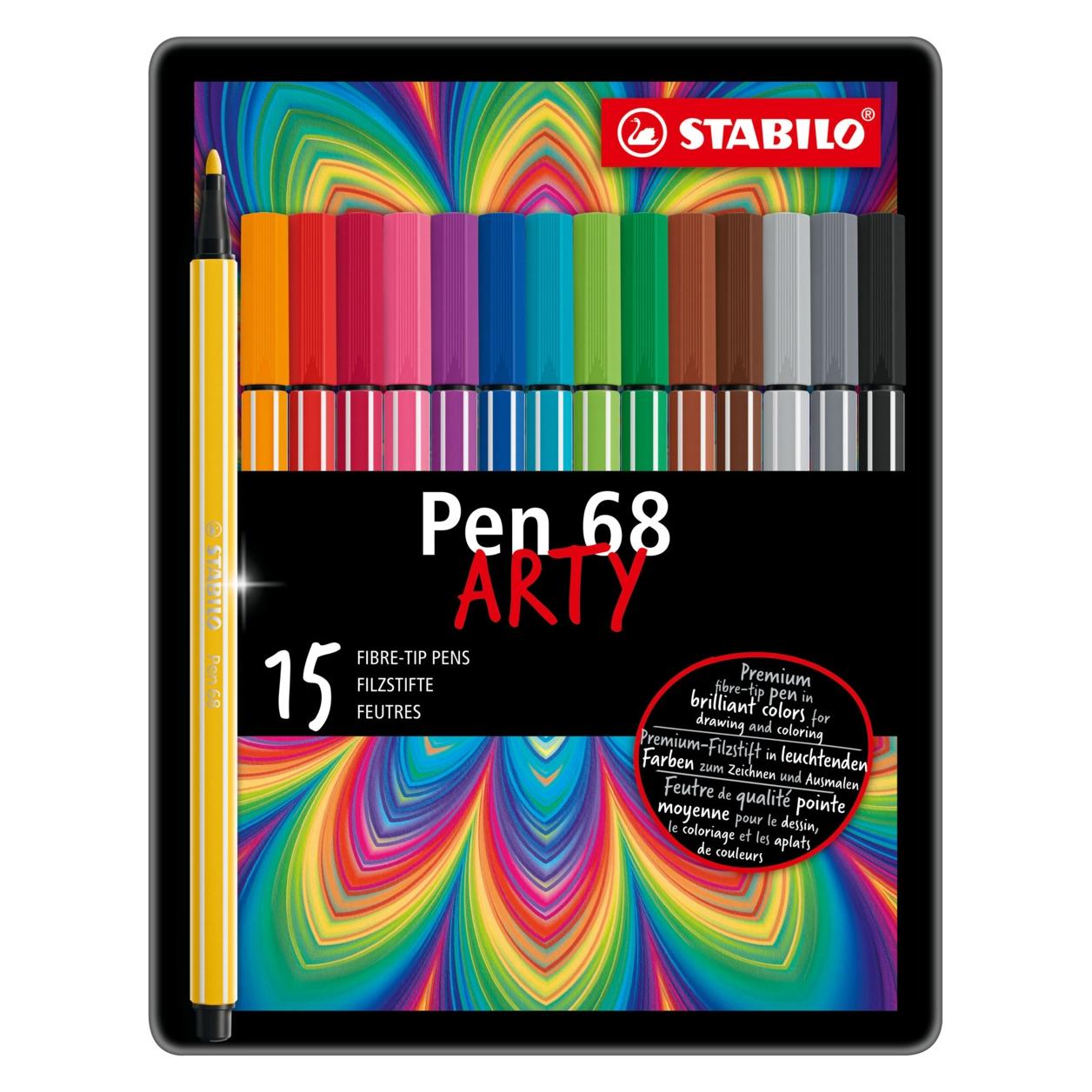 Stabilo Filzstifte Pen 68 15er Metalletui (15x) (6815-6)