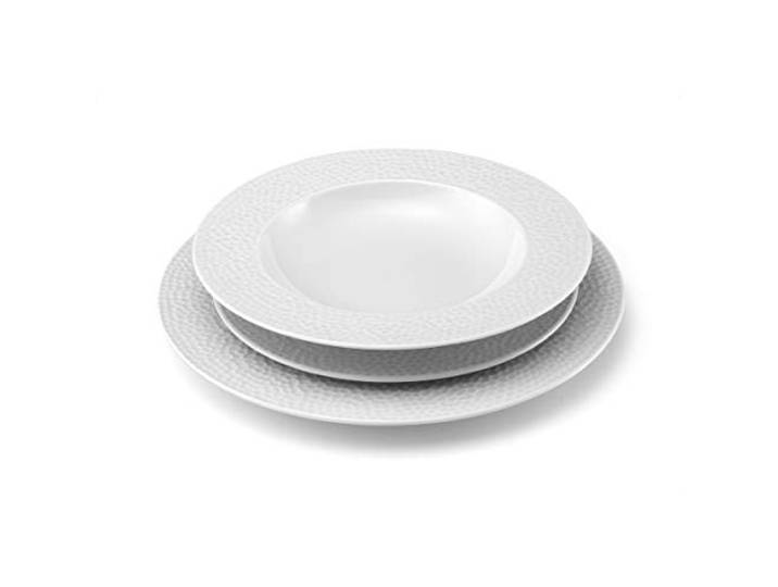 Médard de Noblat Urban service 18 assiettes\, porcelaine\, blanche