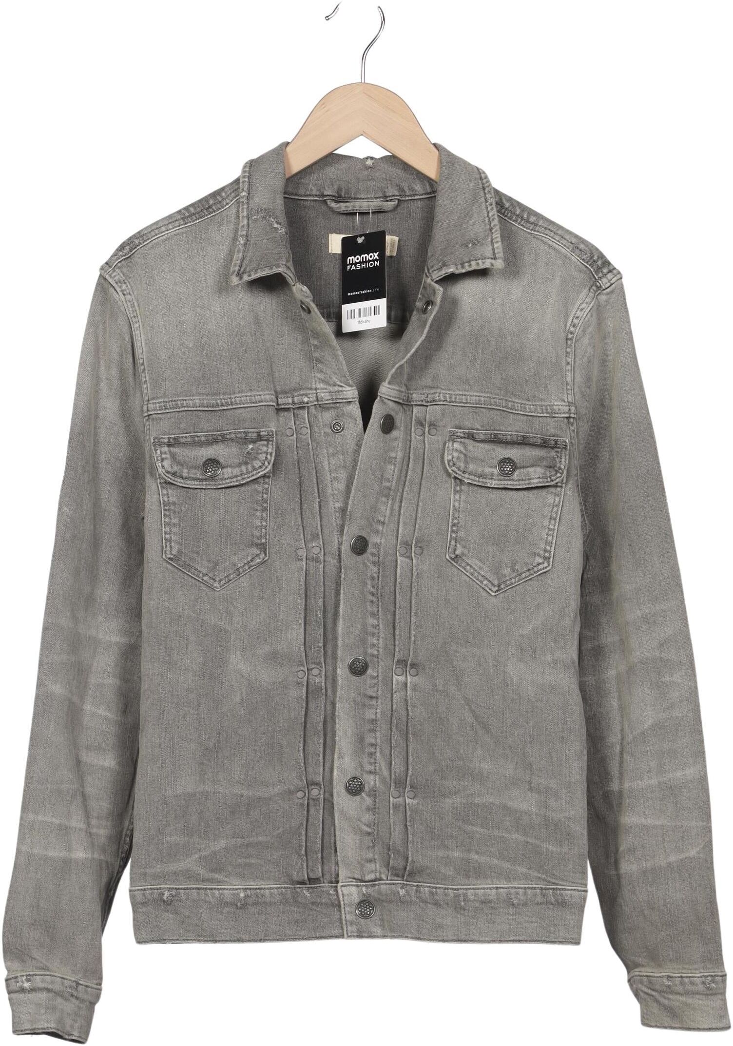 All Saints Herren Jacke, Grau, Gr. M, Elasthan / Baumwolle - Second Hand