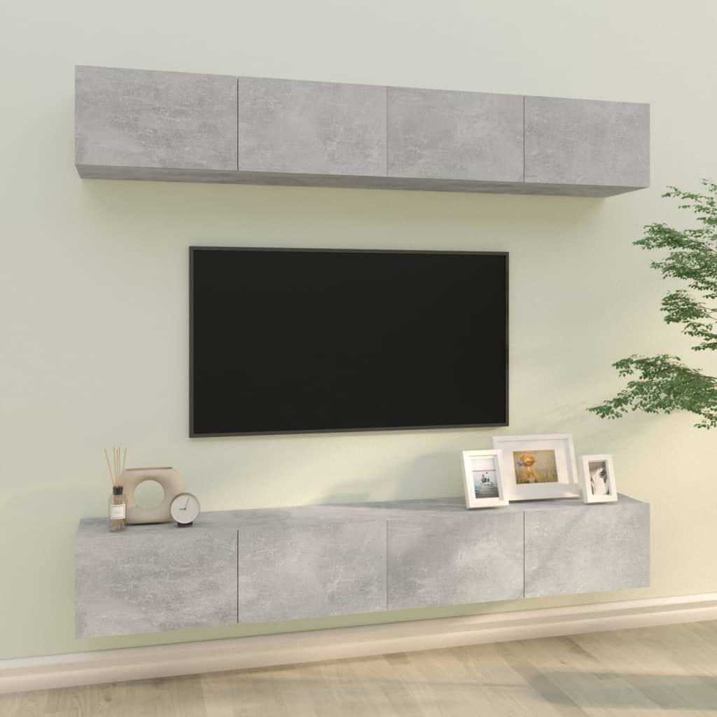 Brayden Studio Finan TV Stand for TVs up to 85" Concrete Grey 100