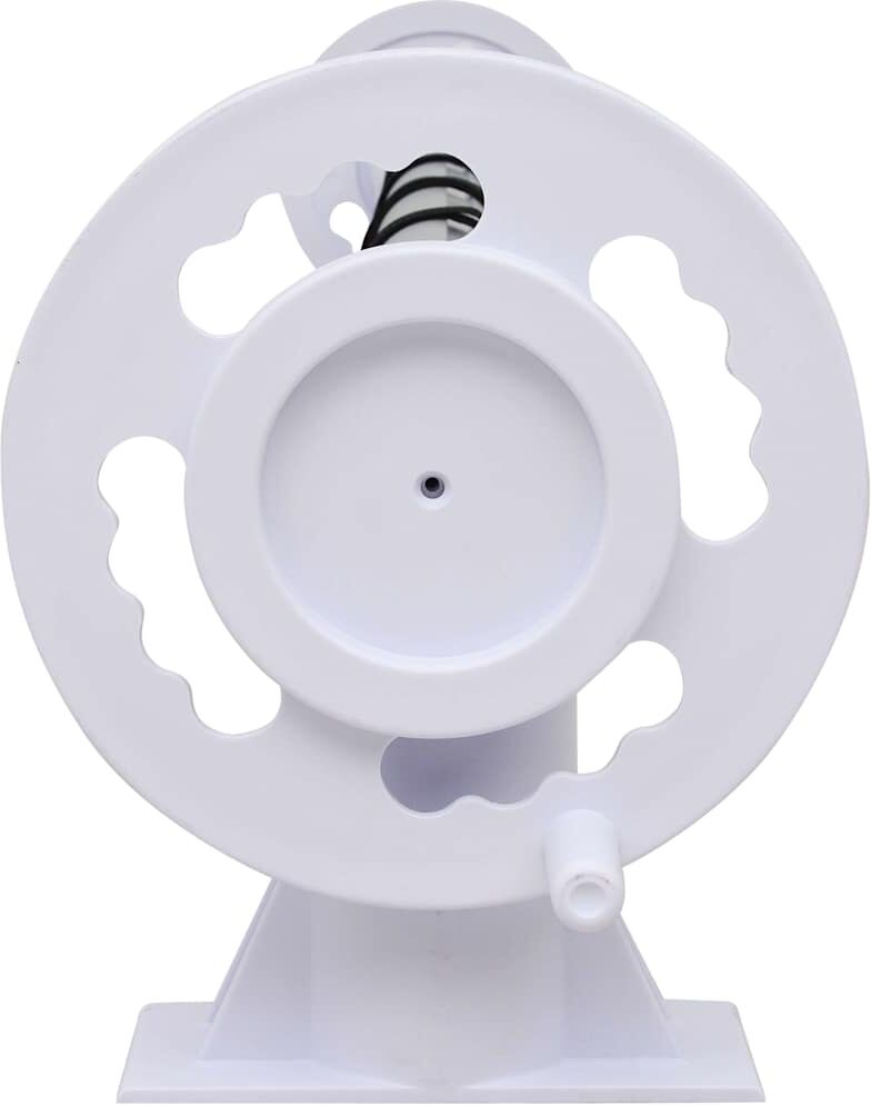 vidaXL Enrollacobertor de piscina con base de plástico Plateado