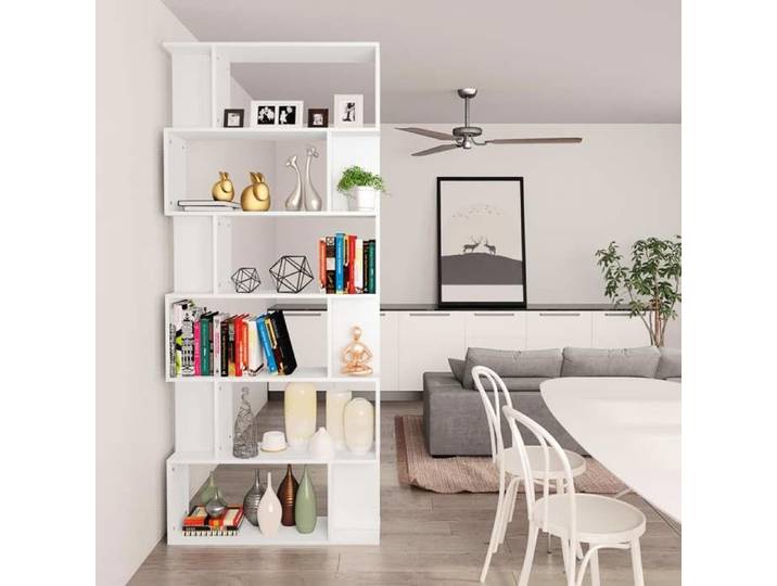 Cabinet de salon Blanc - LEMON® Bibliothèque - Séparateur de pièce - Blanc - Bois d'ingénierie 669 - Soldes